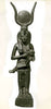 Isis with Horus, bronze figurine of the Late Period; in the Egyptian Museum, Berlin.